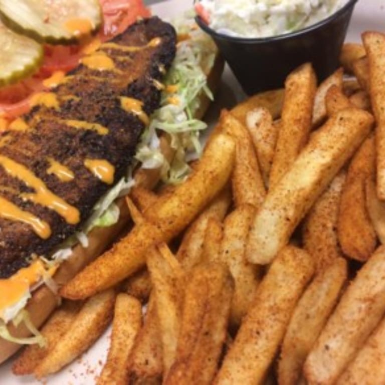 Spicy Blackened Catfish Po Boy