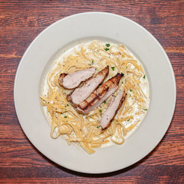Chicken Fettuccine Alfredo.