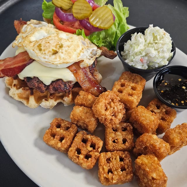THE BREAKFAST BURGER.