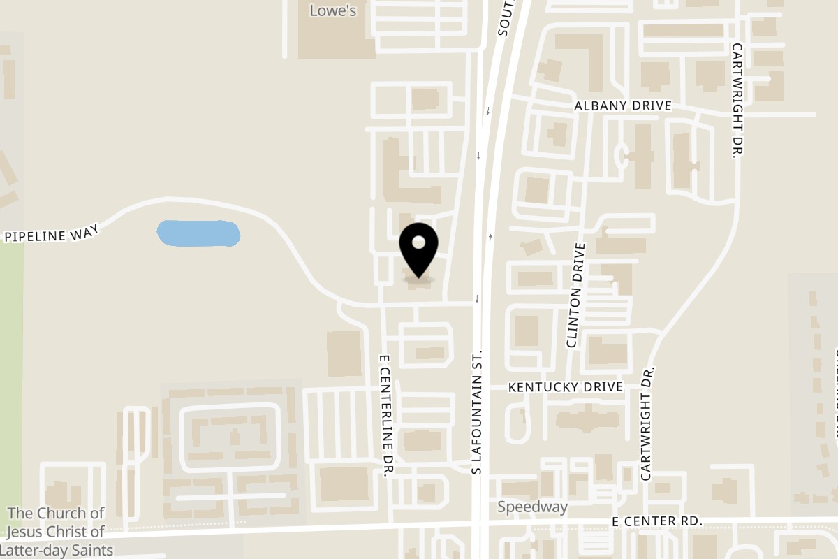 Map showing the location of Half Moon Restaurant & Brewery on 4051 S Lafountain St in Kokomo